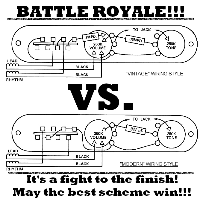 Tele Wiring Battle Royale – Vintage VS Modern | Lollar ... fender telecaster custom wiring diagram 