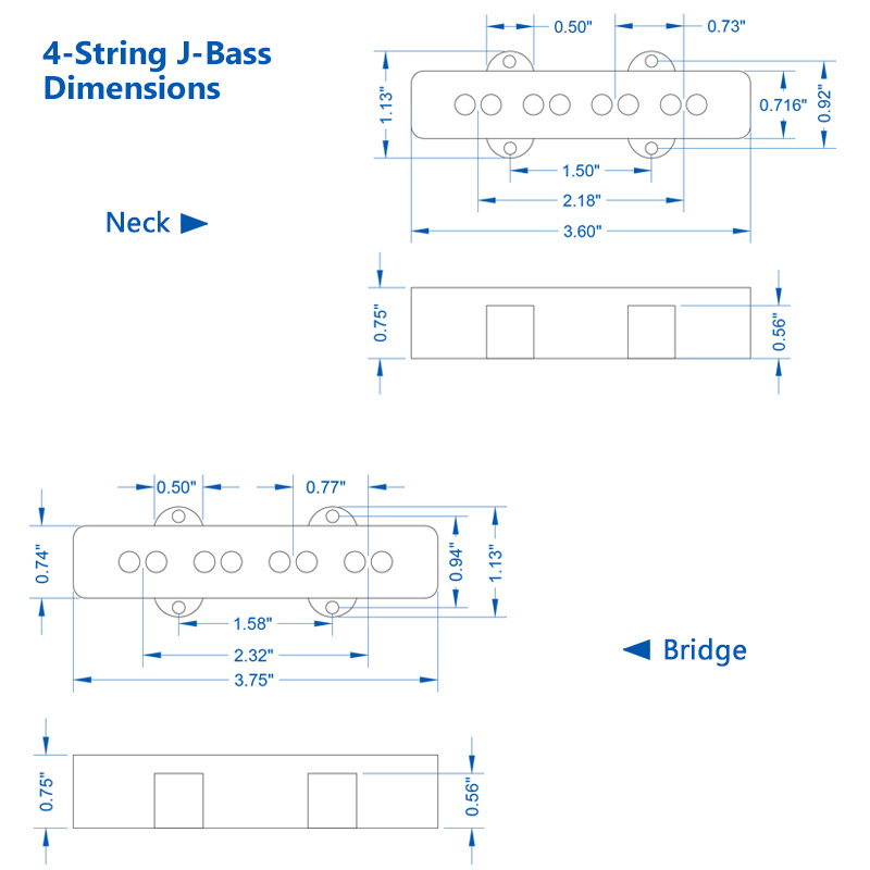 DC J Bass Humbucker For Jazz Bass Lollar Pickups DC J Bass Humbucker For Jazz Bass Lollar Pickups