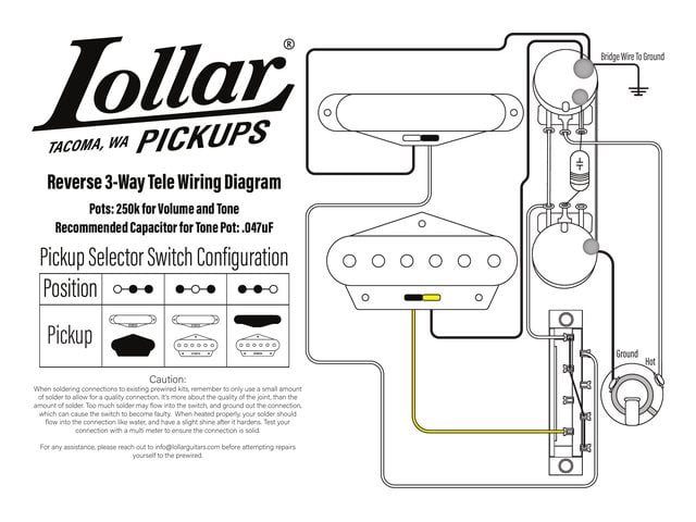 Reverse Telecaster 3-Way Reverse control plate wiring diagram